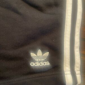Adidas Kids Black Sweatpants with White Stripes
